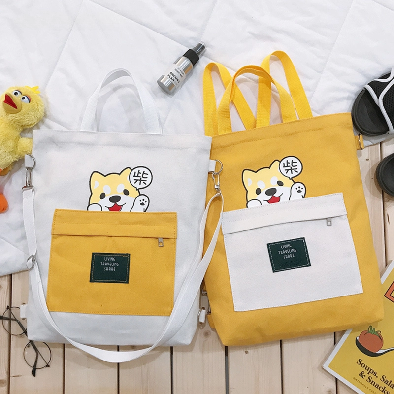 Product image KAHASIL - Tas Selempang Ransel Tote Bag Totebag Wanita 3in1 Multifungsi Polyester KHBAG50 all variant Kuning